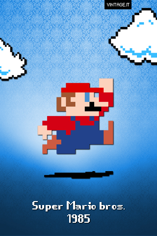 iphone wallpaper retro. super mario retro vintage